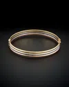 Italian Gold Tri-tone Triple Band Bangle