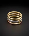 Italian Gold Tri-tone Triple Band Ring