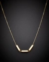 Italian Gold 14k  Triple Bar Necklace