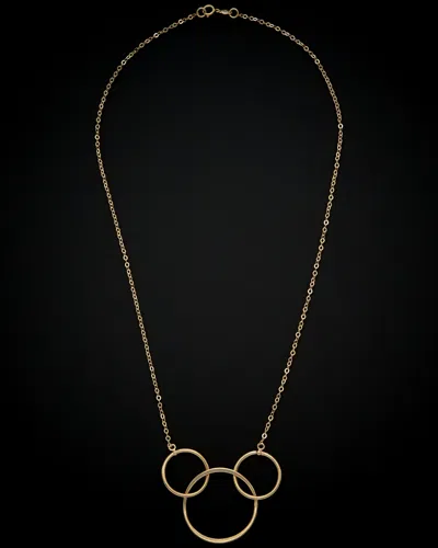 Italian Gold Triple Circle Necklace