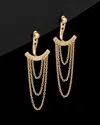 Italian Gold Triple Layer Draped Ear Jackets