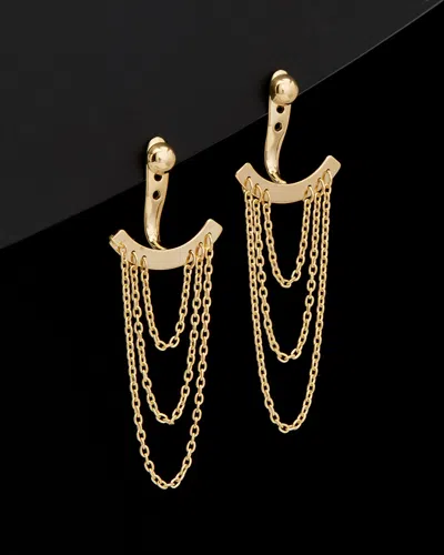 Italian Gold Triple Layer Draped Ear Jackets