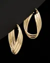 Italian Gold Triple Oval Hoop Earrings