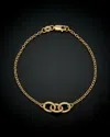 Italian Gold Triple Oval Rolo Link Bracelet