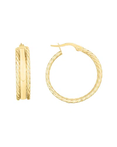 Italian Gold Triple Row Hoops