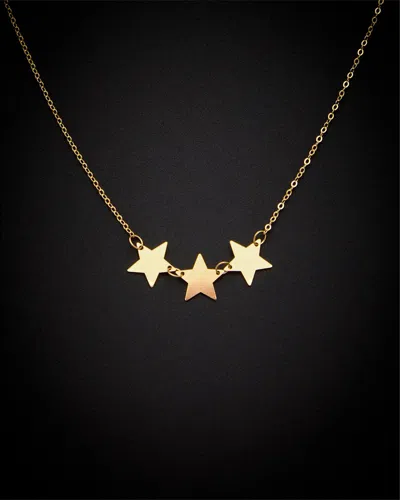 Italian Gold Triple Star Necklace