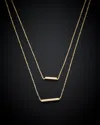 Italian Gold Tube Pendant Necklace