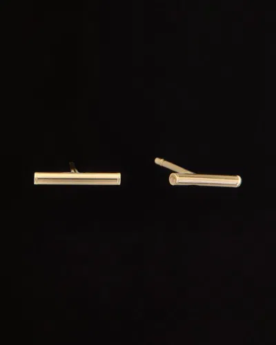 Italian Gold Tube Post Earrings