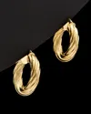 Italian Gold Twist Bold Hoops