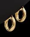 Italian Gold Twist Bold Hoops