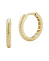 Italian Gold 14k  Twist Huggie Hoops