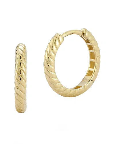 Italian Gold 14k  Twist Huggie Hoops