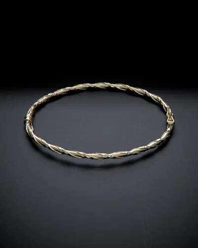 ITALIAN GOLD 14K ITALIAN GOLD TWISTED BANGLE