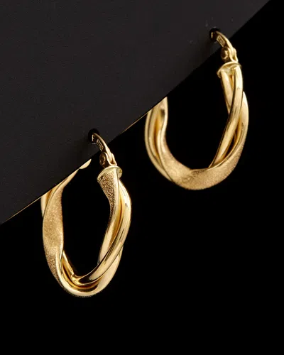 Italian Gold Twisted Hoops