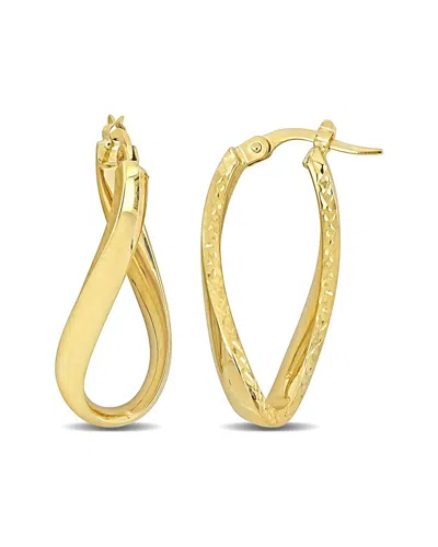 Italian Gold 14k  Twisted Hoops