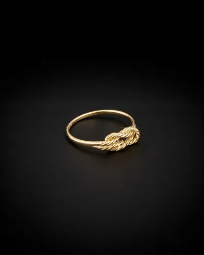 Italian Gold Twisted Love Knot Ring In Gold
