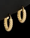 Italian Gold 14k  Twisted Round Hoops