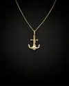 Italian Gold Two-tone Anchor Adjustable Necklace