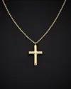 Italian Gold Two-tone Cross Necklace