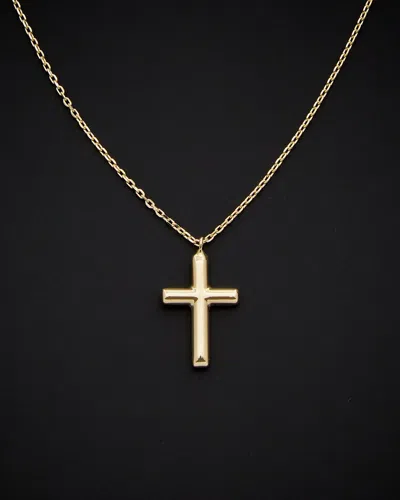 Italian Gold Two-tone Cross Necklace