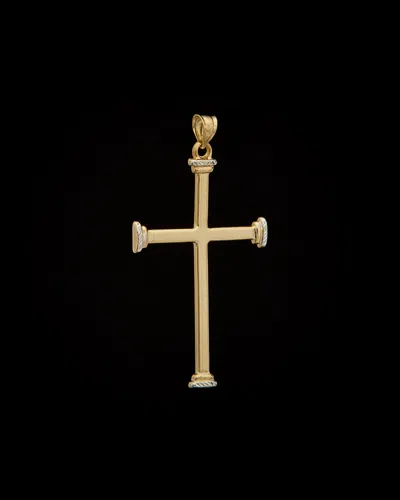 Italian Gold Two-tone Cross Pendant