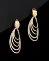 Italian Gold Two-tone Drop Earrings