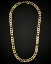 Italian Gold Two-tone Fancy Curb Link Necklace