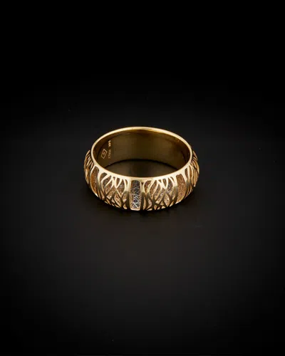 Italian Gold Two-tone Filigree Ring