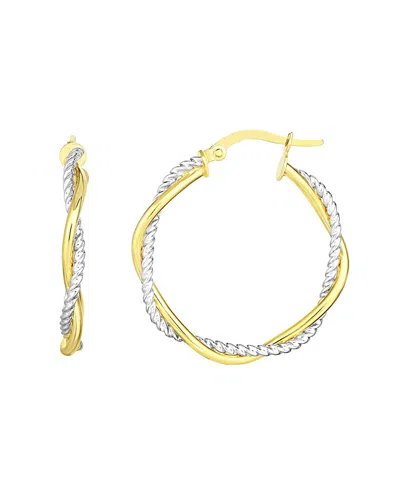Italian Gold Two-tone Hoops