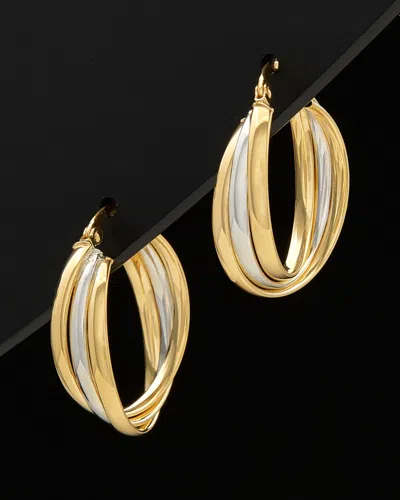 Italian Gold Two-tone Hoops