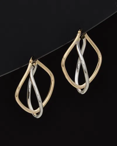 Italian Gold Two-tone Hoops