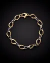 Italian Gold 14k  Two-tone Link Bracelet