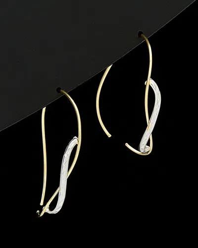 Italian Gold Two-tone Open Hoops