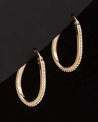 Italian Gold Two-tone Oval Hoops