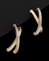 Italian Gold Two-tone Post Earrings