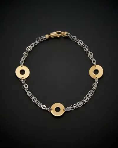 Italian Gold Two-tone Rondo Bracelet