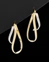Italian Gold Two-tone Twisted Hoops
