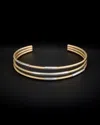 Italian Gold Two-tone Twisted Triple Cuff