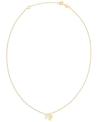 Italian Gold Virgo Necklace