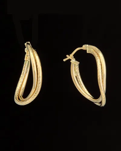 Italian Gold Wave Double Hoops