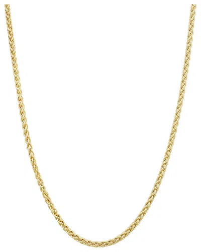 Italian Gold Wheat Chain Necklace In Gold