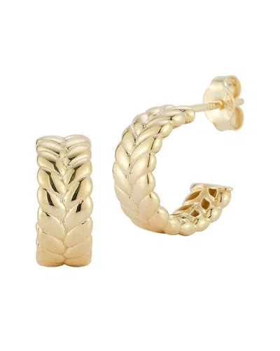 Italian Gold 14k  Woven Hoops