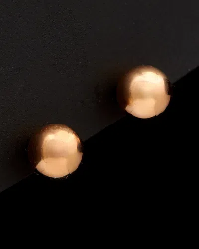 Italian Gold 14k Italian Rose Gold Ball Studs