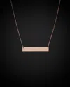 Italian Gold 14k Italian Rose Gold Bar Necklace
