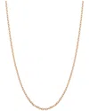 Italian Gold 14k Italian Rose Gold Cable Chain Necklace