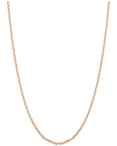 Italian Gold 14k Italian Rose Gold Cable Chain Necklace