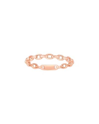 Italian Gold 14k Italian Rose Gold Chain Link Ring