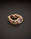 Italian Gold 14k Italian Rose Gold Chain Ring