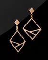 Italian Gold 14k Italian Rose Gold Geometric Dangle Earrings