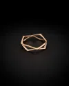 Italian Gold 14k Italian Rose Gold Geometric Ring